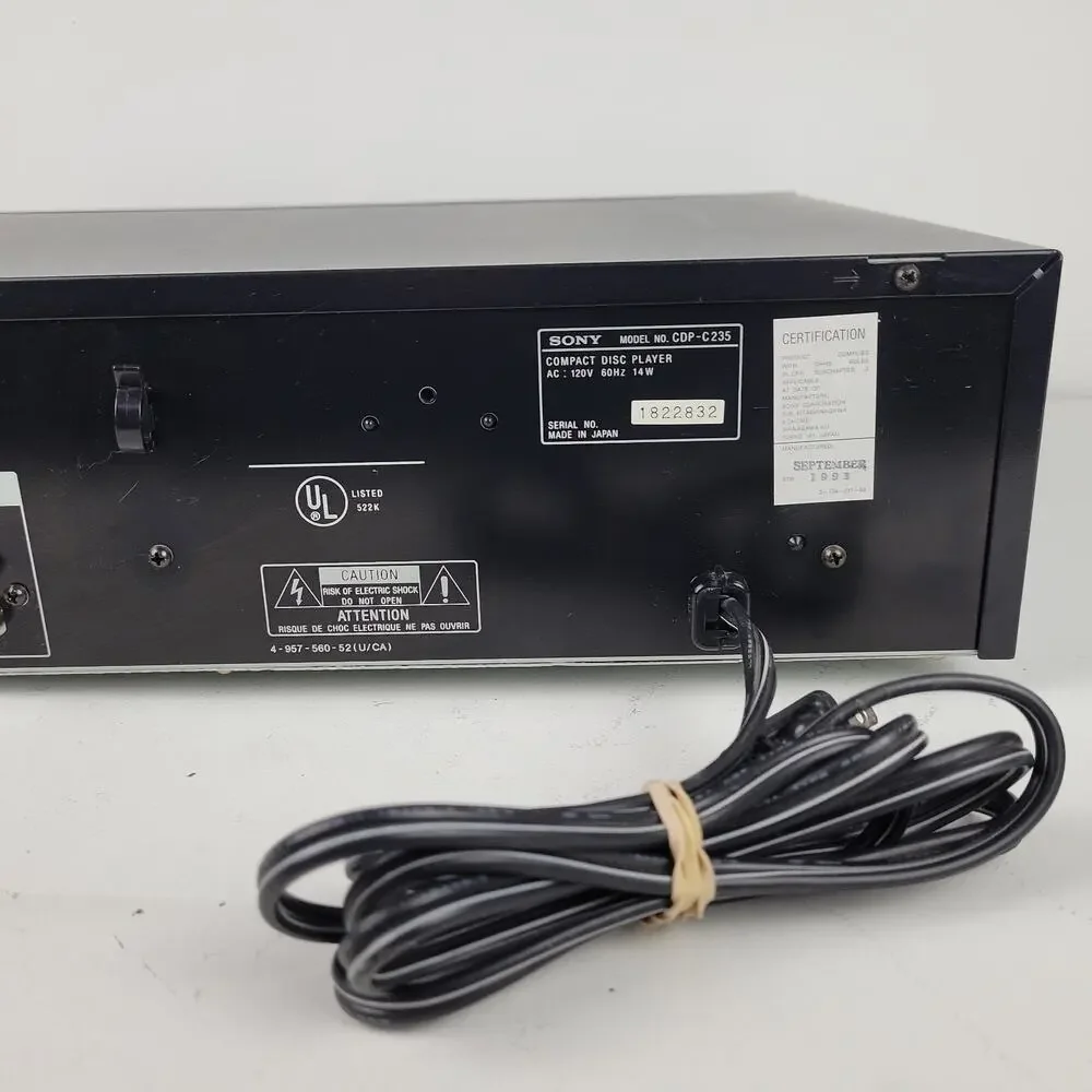 Sony CDP-CE235 5-Disc Home Audio CD Player
